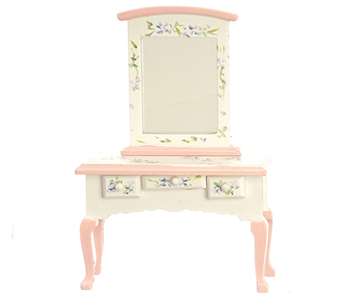 Pink Vanity with Mirror